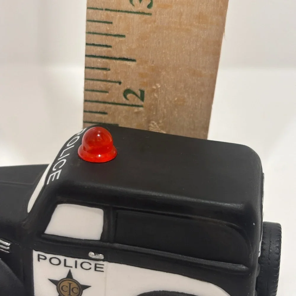Department 56 Snow Village Police Car CIC 56 Black White Vintage Accessory